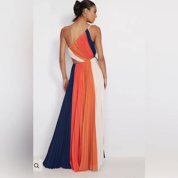 NWT AMUR Kade Pleated Maxi Dress Size 14 - Picture 3 of 10